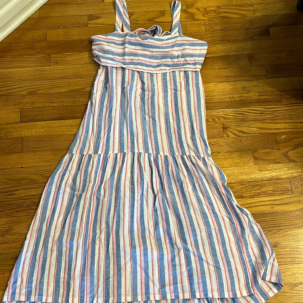 Crown & Ivy Size 8 Midi Sundress.  Red, White & Blue